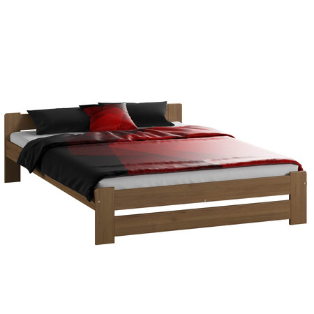 Vyvýšená masivní postel Euro 160x200 cm včetně roštu Dub Home Line