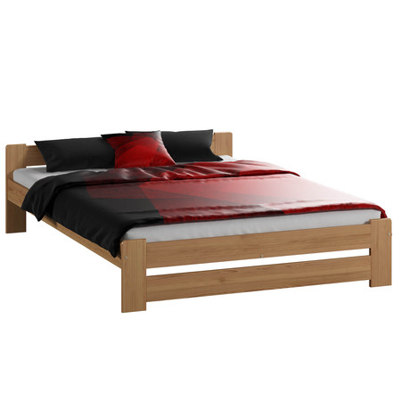 Vyvýšená masivní postel Euro 160x200 cm včetně roštu Olše Home Line
