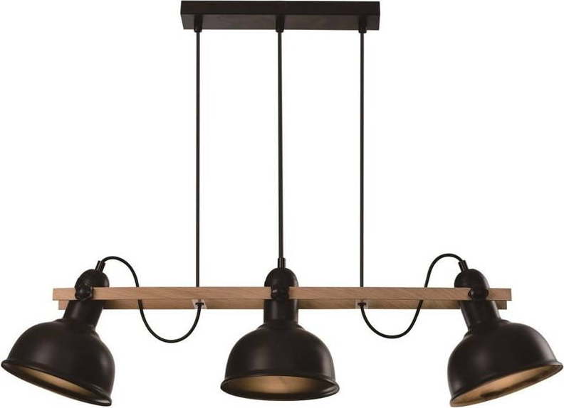 Černé závěsné svítidlo s kovovým stínidlem 18x78 cm Reno – Candellux Lighting Candellux Lighting