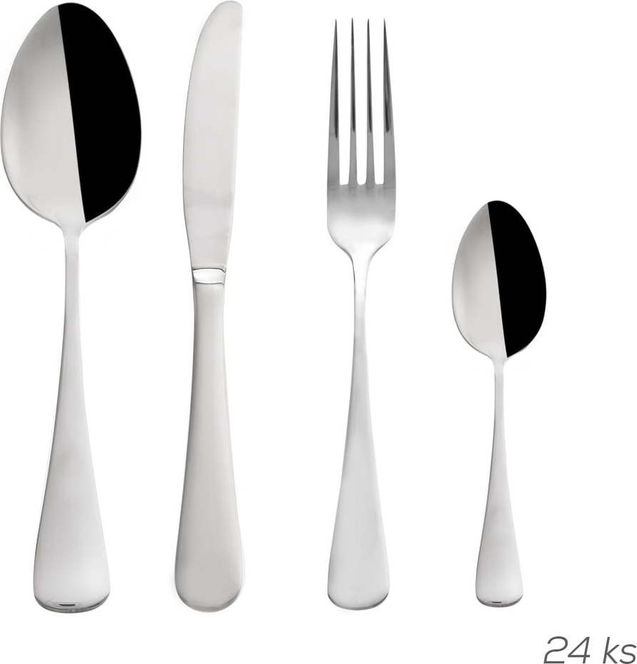 Nerezový příbor ve stříbrné barvě 24 ks Canada – Orion Orion