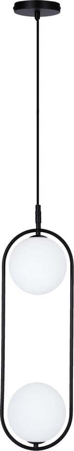 Černé závěsné svítidlo se skleněným stínidlem 18.5x15 cm Cordel – Candellux Lighting Candellux Lighting