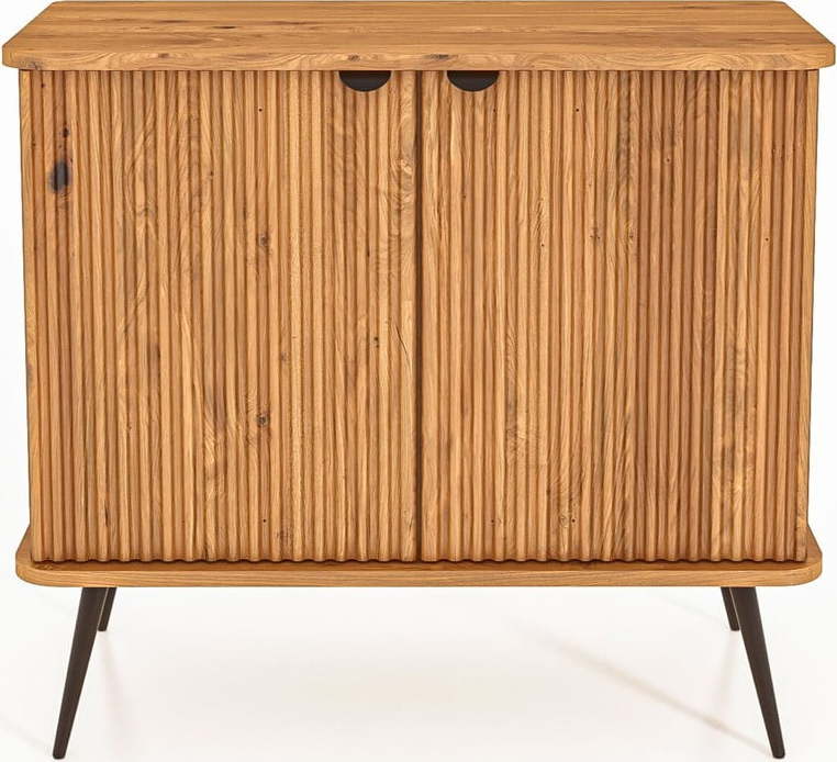 Skříňka z dubového dřeva v přírodní barvě 97x87 cm Kula – The Beds The Beds