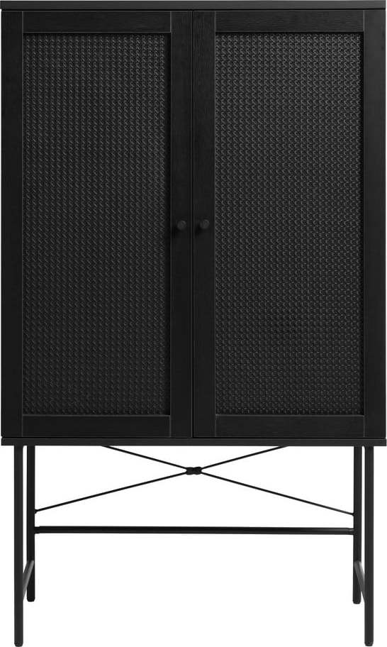 Černá skříňka v dekoru dubu 80x135 cm Pensacola – Unique Furniture Unique Furniture