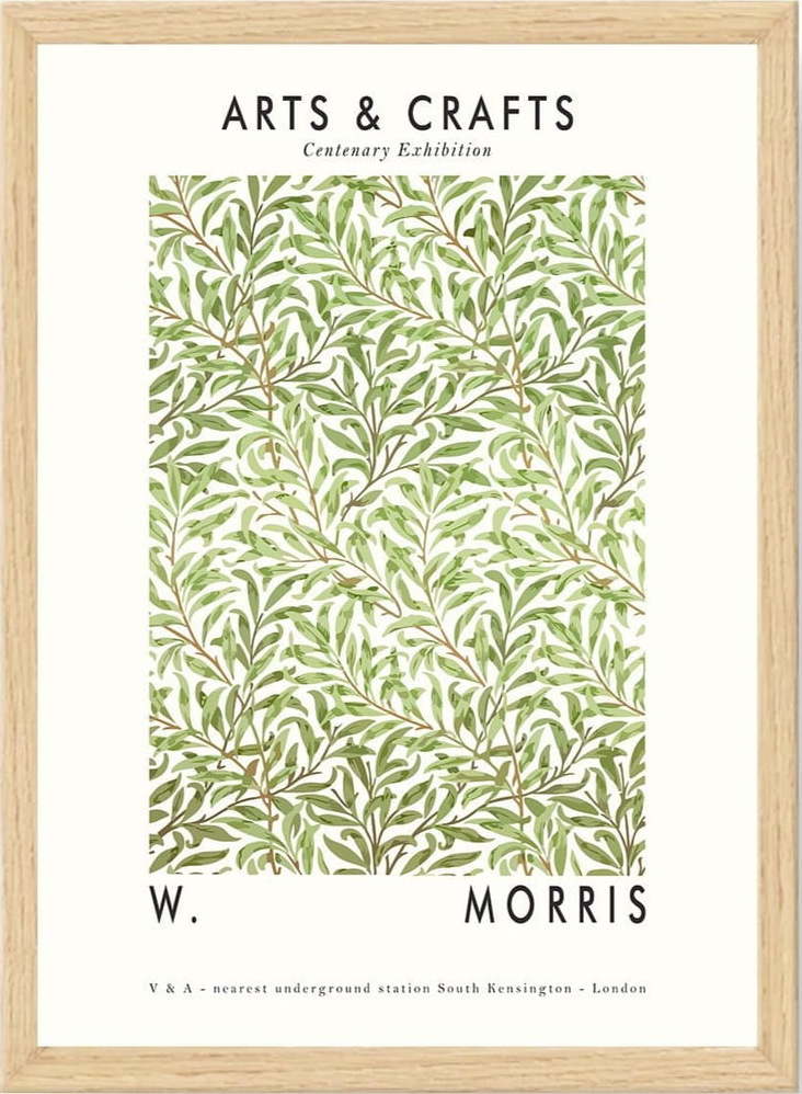 Plakát v rámu 35x45 cm William Morris – Wallity Wallity