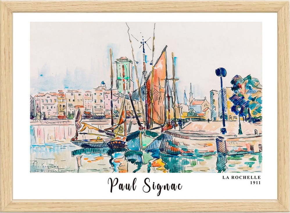 Plakát v rámu 75x55 cm Paul Signac – Wallity Wallity
