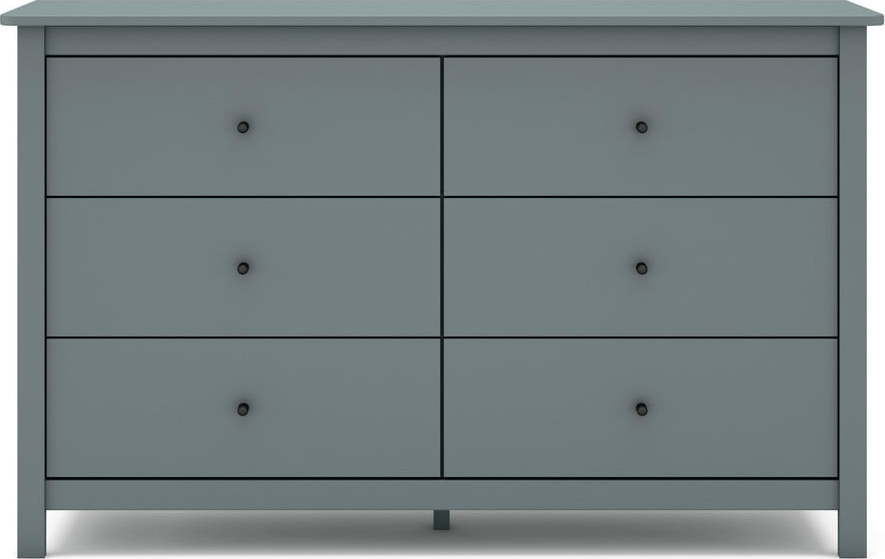 Zelená nízká komoda z borovicového dřeva 130x80 cm Misti – Marckeric Marckeric