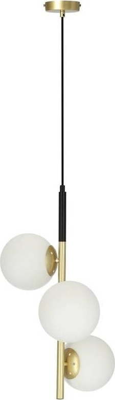 Závěsné svítidlo ve zlaté barvě se skleněným stínidlem 32.5x32.5 cm Duo – Candellux Lighting Candellux Lighting