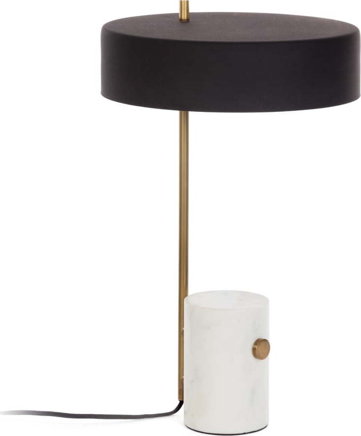Bílo-černá stolní lampa s kovovým stínidlem (výška 53 cm) Phant – Kave Home Kave Home