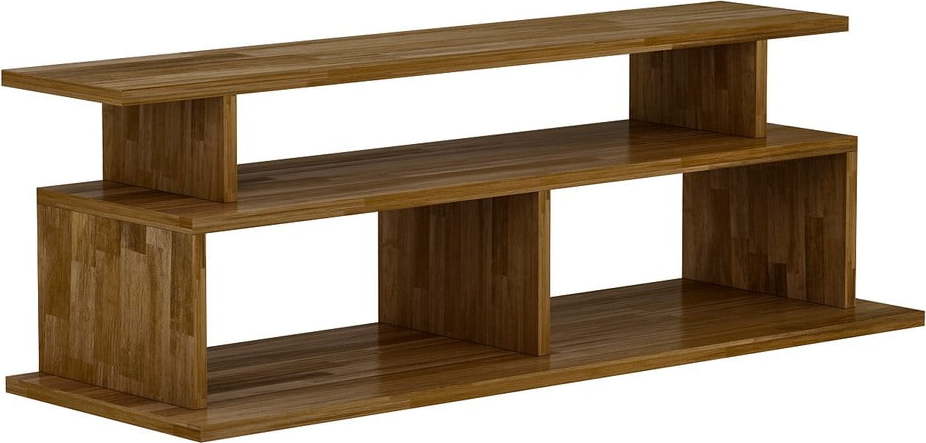 Hnědý TV stolek z borovicového dřeva 110x40 cm Ella – Kalune Design Kalune Design