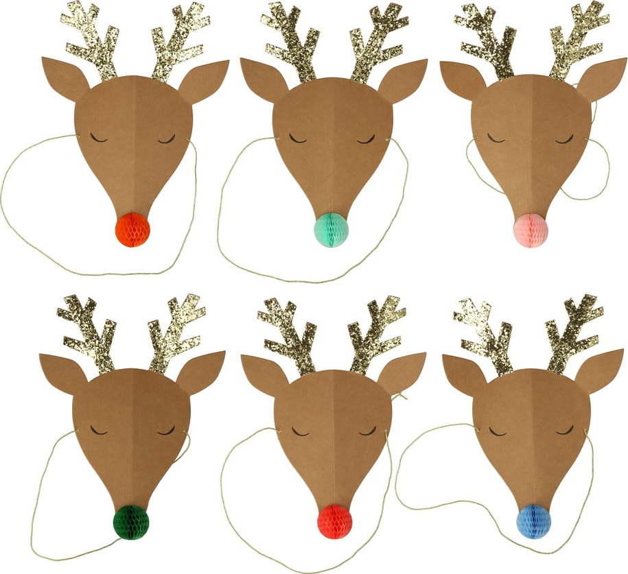 Párty čepičky v sadě 6 ks Reindeer – Meri Meri Meri Meri