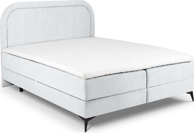 Světle šedá boxspring postel s úložným prostorem 180x200 cm Eclipse – Cosmopolitan Design Cosmopolitan design