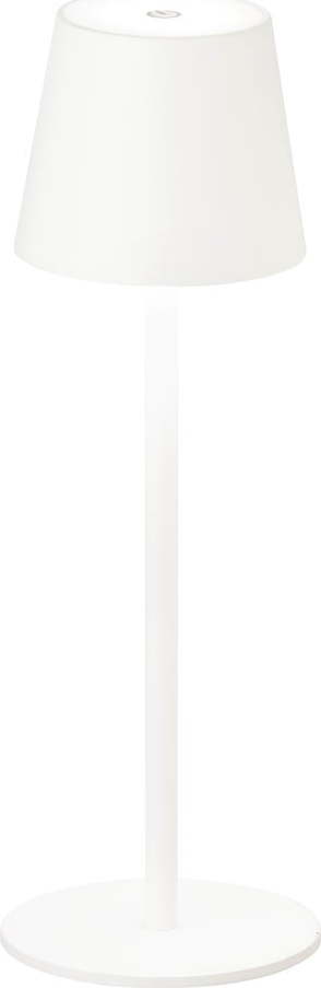 Bílá LED stmívatelná stolní lampa se senzorem pohybu a s kovovým stínidlem (výška 38 cm) Tropea – Fischer & Honsel Fischer & Honsel