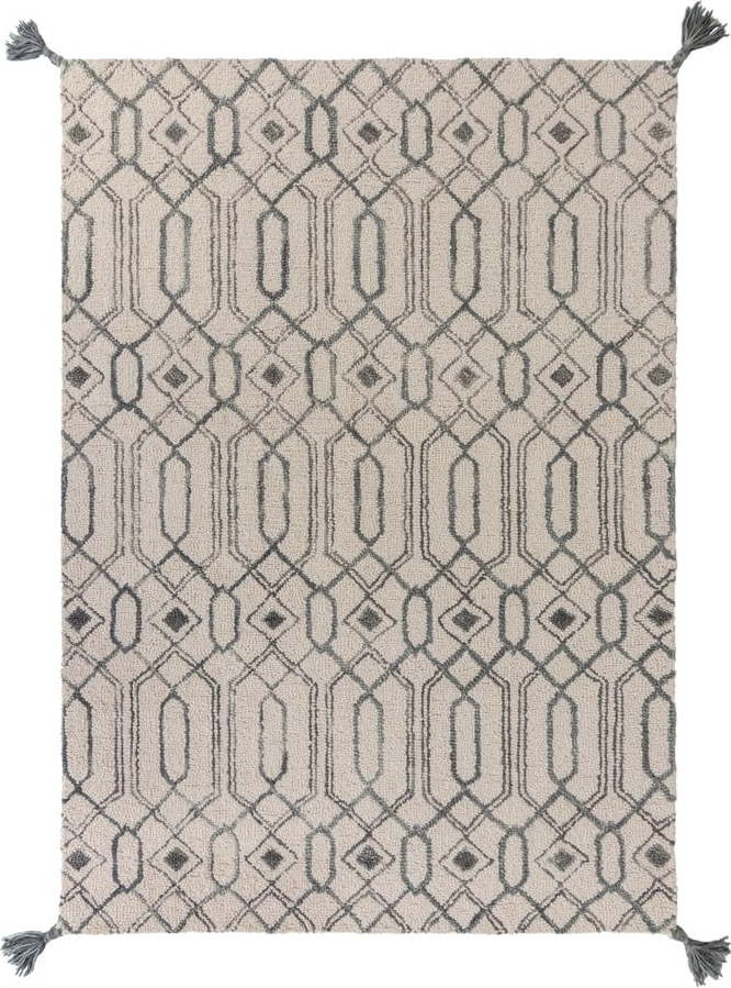 Šedý vlněný koberec Flair Rugs Pietro