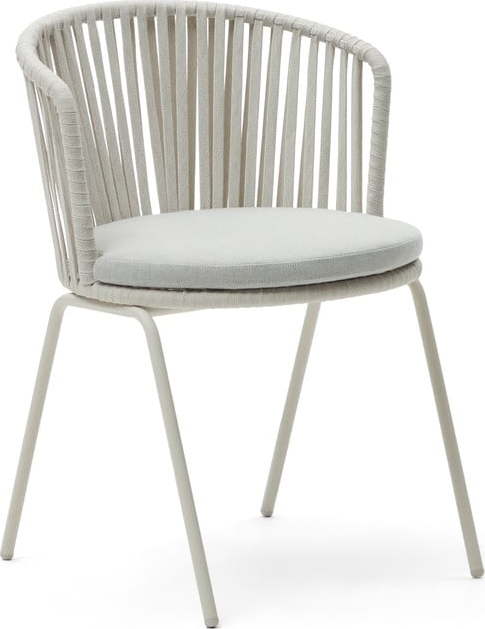 Bílá kovová zahradní židle Saconca – Kave Home Kave Home