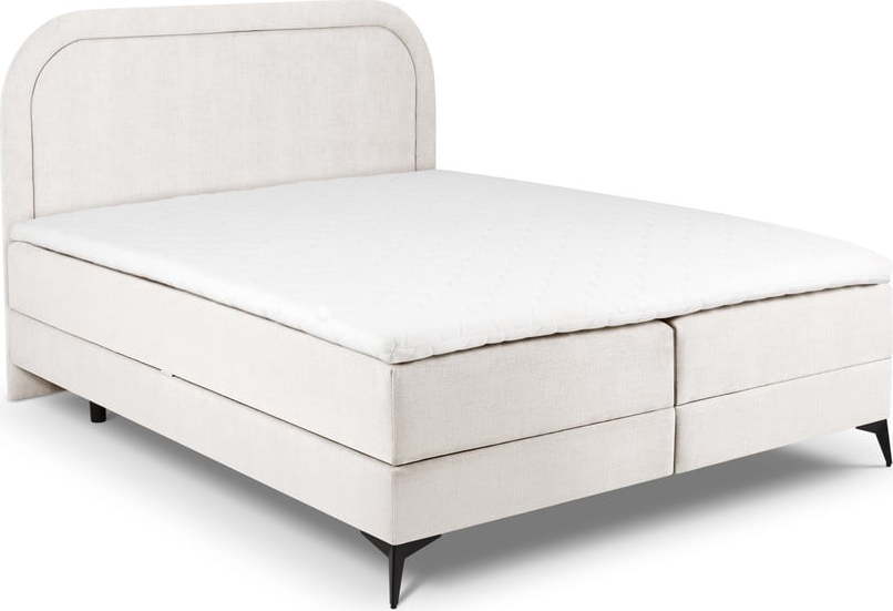 Béžová boxspring postel s úložným prostorem 160x200 cm Eclipse – Cosmopolitan Design Cosmopolitan design