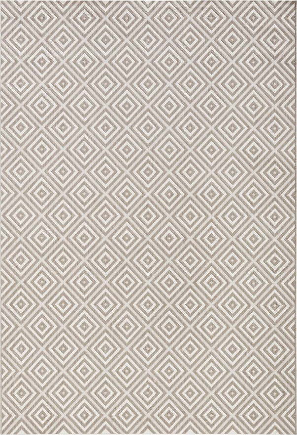 Šedý venkovní koberec NORTHRUGS Karo