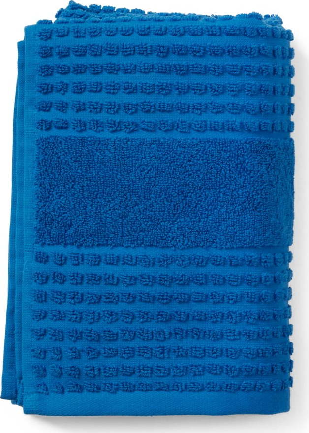 Modrá osuška z bio bavlny 70x140 cm Check – JUNA Juna