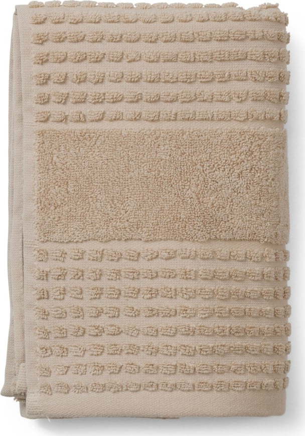 Béžová osuška z bio bavlny 70x140 cm Check – JUNA Juna