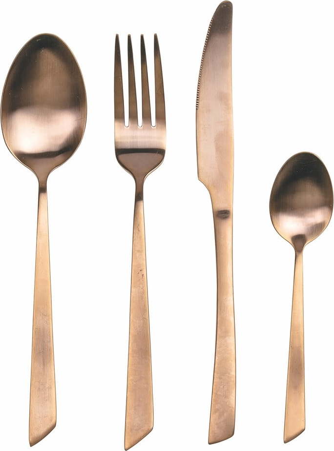 Ocelový příbor v měděné barvě 24 ks – Villa d'Este VDE Tivoli 1996