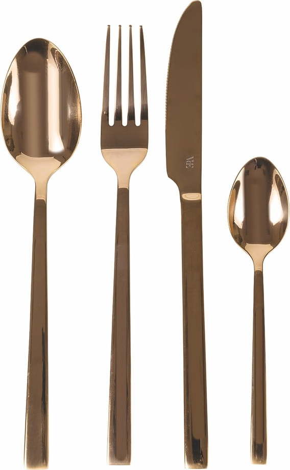 Ocelový příbor v měděné barvě 24 ks Lexington – Villa d'Este VDE Tivoli 1996