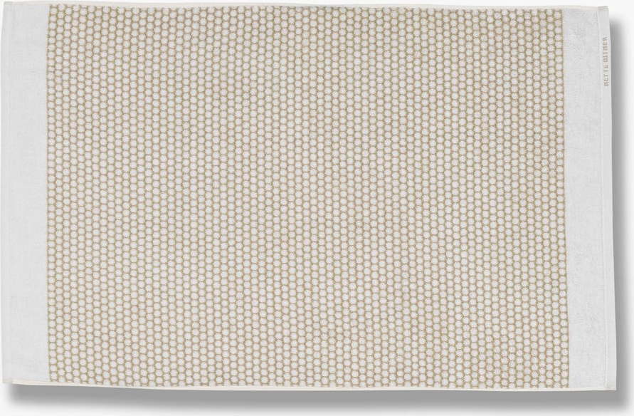 Bílo-béžová textilní koupelnová předložka 50x80 cm Grid – Mette Ditmer Denmark Mette Ditmer Denmark