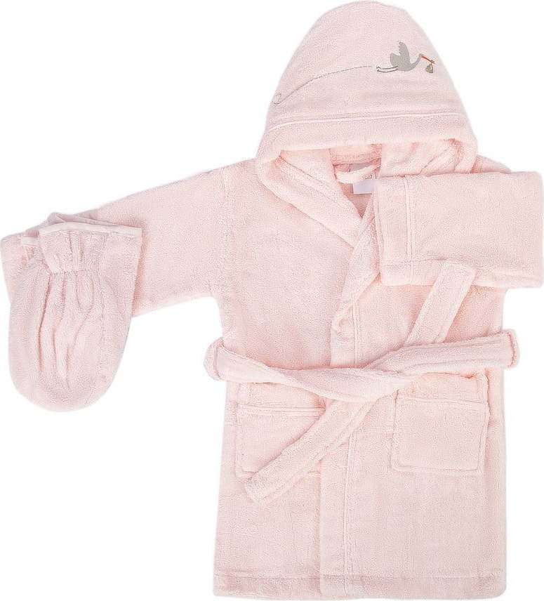 Růžový bavlněný dětský župan Bebemarin – Foutastic Foutastic