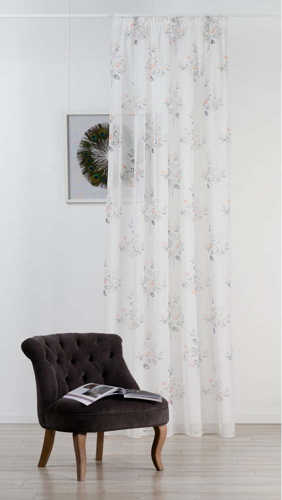 Bílá záclona 300x260 cm Mardi – Mendola Fabrics Mendola Fabrics