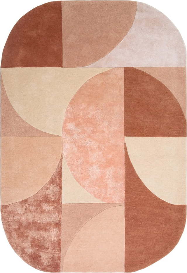 Růžový vlněný koberec 160x230 cm Earth – Asiatic Carpets Asiatic Carpets