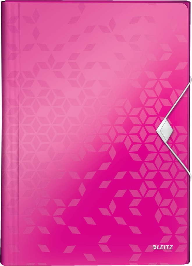 Růžová aktovka s přihrádkami Leitz Leitz