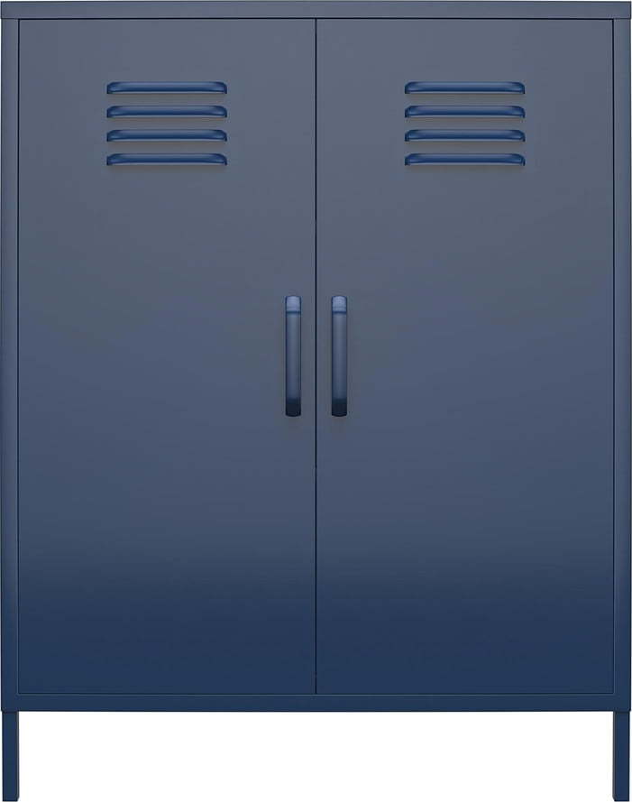 Modrá kovová skříňka 80x102 cm Bradford - Queer Eye Queer Eye