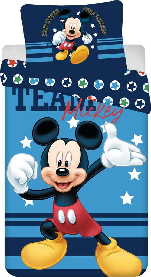 Bavlněné dětské povlečení na jednolůžko 140x200 cm Mickey Team – Jerry Fabrics Jerry Fabrics