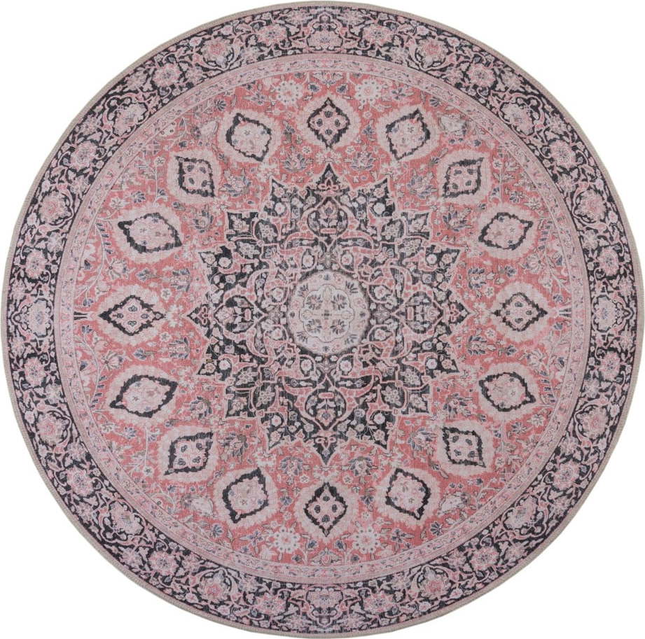 Růžový pratelný kulatý koberec ø 180 cm FOLD Somerton - Flair Rugs Flair Rugs