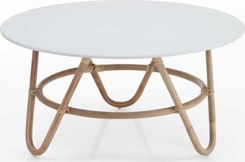 Kulatý konferenční stolek v bílo-přírodní barvě ø 90 cm Jalaja - Tomasucci Tomasucci
