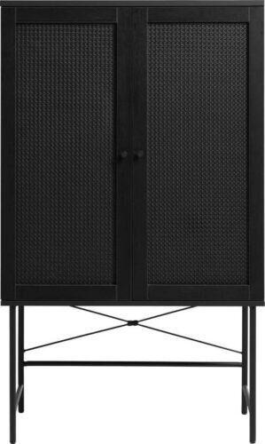 Černá skříňka v dekoru dubu 80x135 cm Pensacola – Unique Furniture Unique Furniture