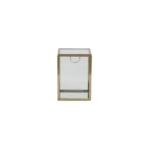Dekorativní skleněný úložný box ve zlaté barvě Mirina – Light & Living Light & Living