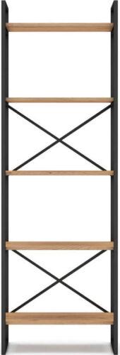 Černý/přírodní regál v dekoru dubu 58x175 cm Dusan – Marckeric Marckeric