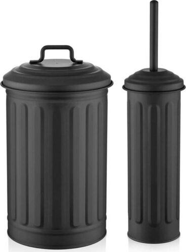 Černá ocelová sada doplňků do koupelny – Hermia Hermia