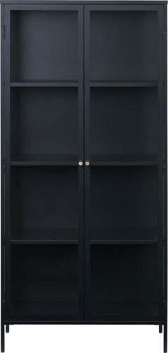 Černá vitrína Unique Furniture Carmel