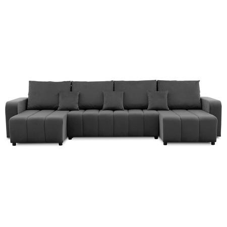 Rohová rozkládací sedací souprava U Modena I Tmavě šedá Signal-nabytek