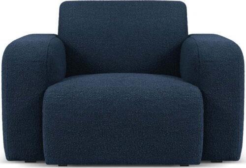 Tmavě modré křeslo z textilie bouclé Molino – Micadoni Home Micadoni Home