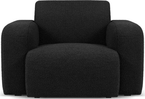 Černé křeslo z textilie bouclé Molino – Micadoni Home Micadoni Home