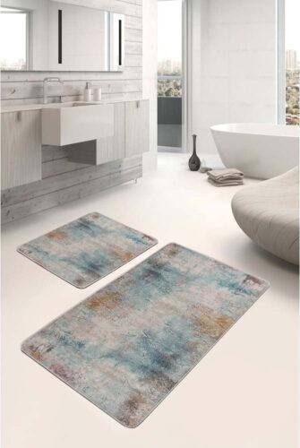 Modro-šedé koupelnové předložky v sadě 2 ks 60x100 cm – Mila Home Mila Home