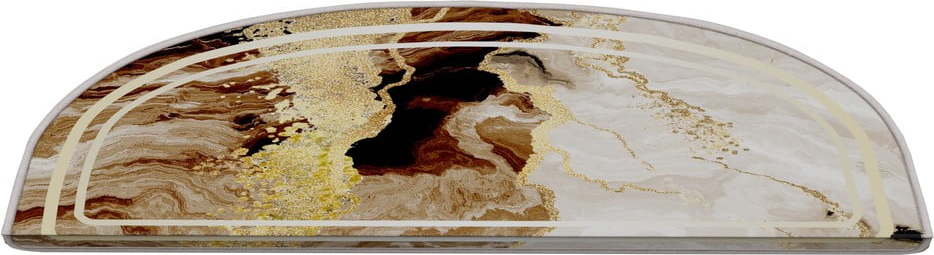 Nášlapy na schody v hnědo-krémové barvě v sadě 16 ks 20x65 cm Golden Marble – Vitaus Vitaus