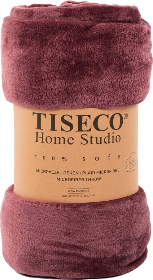Vínový přehoz z mikroplyše na dvoulůžko 180x220 cm Cosy – Tiseco Home Studio Tiseco Home Studio