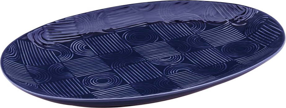 Tmavě modrý keramický servírovací talíř 30x41 cm Arc – Maxwell & Williams Maxwell & Williams