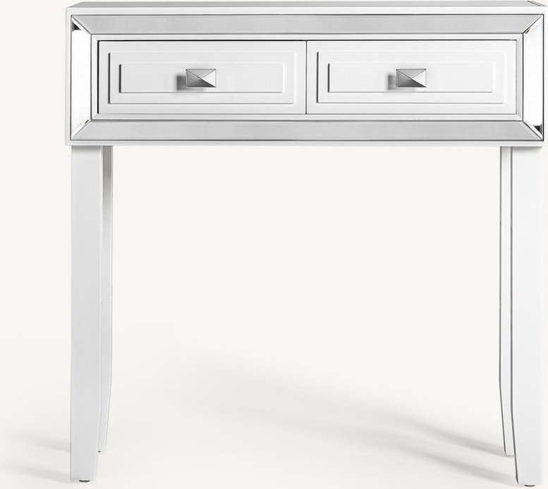 Konzolový stolek v bílo-stříbrné barvě 30x78 cm Noelia – Burkina Burkina