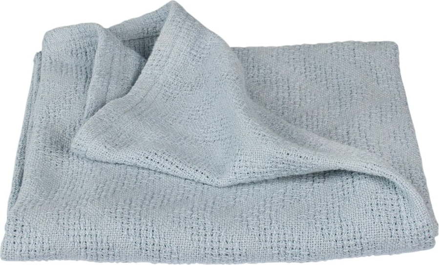 Modrá pletená dětská deka z bio bavlny 80x80 cm Lil Planet – Roba Roba