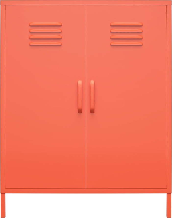 Oranžová kovová skříňka Novogratz Cache