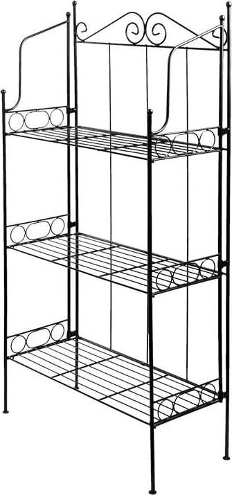 3patrový černý kovový regál Esschert Design Esschert Design
