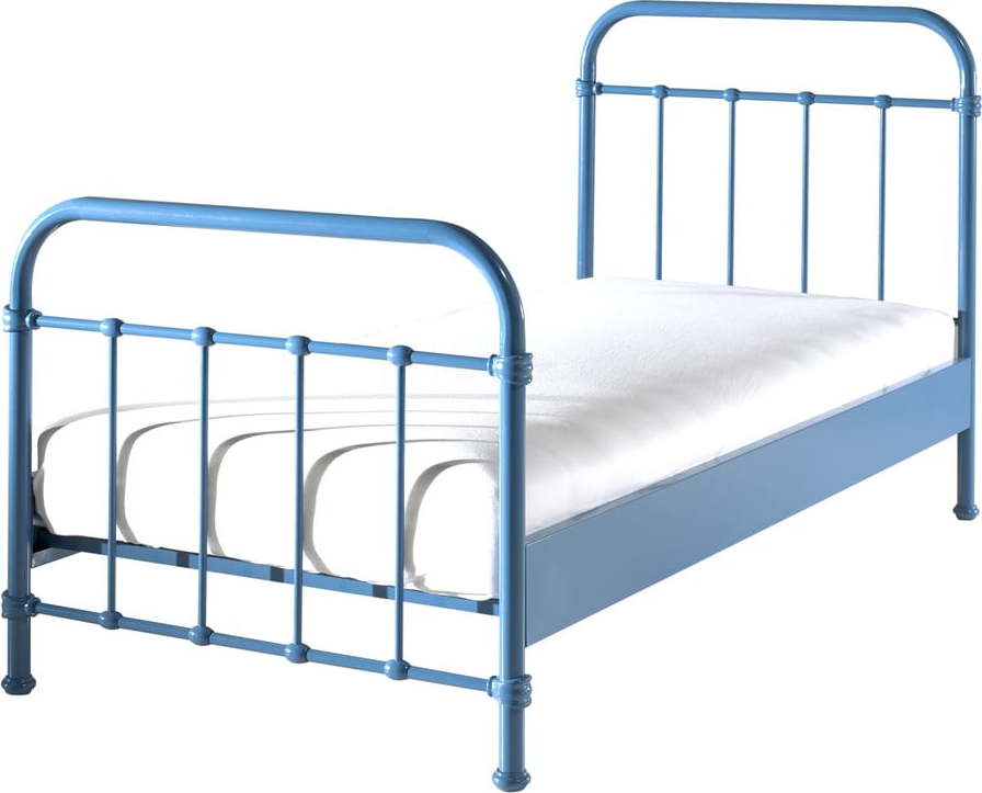 Modrá kovová dětská postel Vipack New York